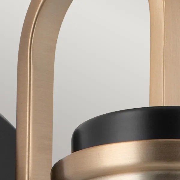 Kichler KL-FARUM1-BK - LED Fürdőszobai lámpa FARUM 1xG9/3W/230V fekete/réz