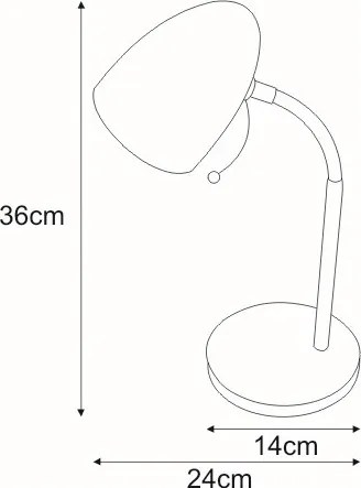 KAJA K-MT-200 CZARNY KAJTEK Fekete Színű Asztali Lámpa 1xE27 15W IP20