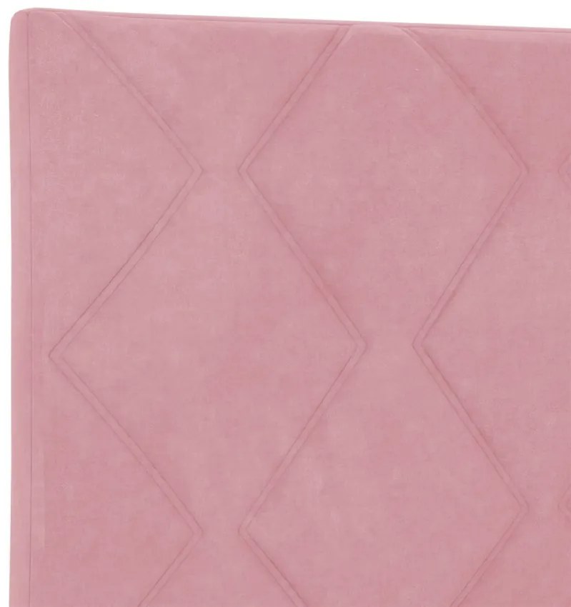 Fejtámla Falra szerelhető Geometrikus Rózsaszín 100 cm Bársony