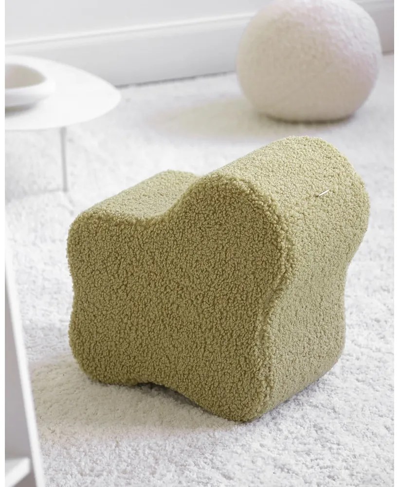 Zöld buklé gyerek puff Cloud – Wigiwama