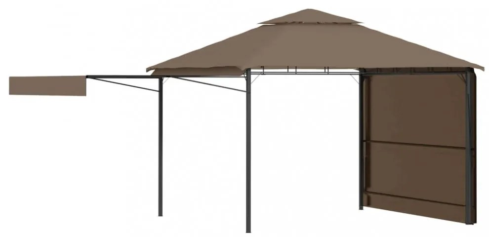 tópszínű pavilon dupla kibővített tetővel 3x3x2,75 m 180 g/m²