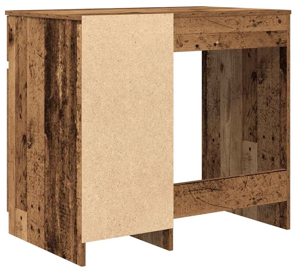 antik fa szerelt fa íróasztal 86x49x76 cm