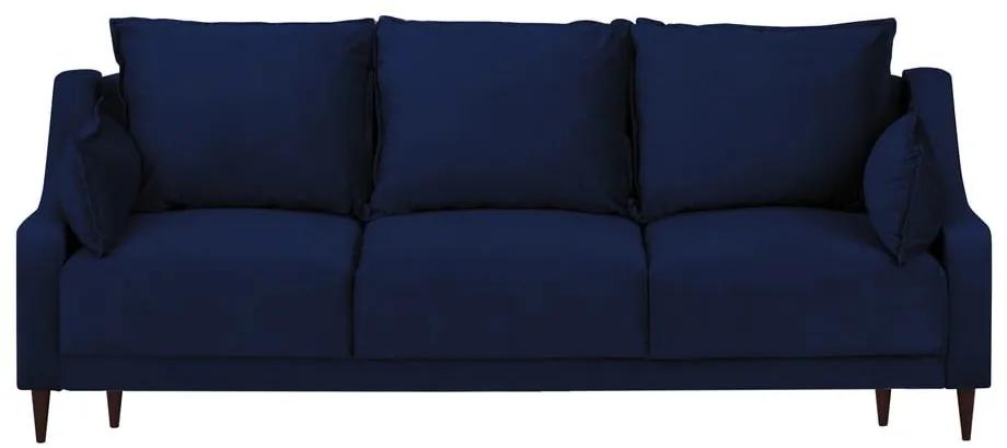 Freesia kék háromszemélyes kinyitható kanapé ágyneműtartóval - Mazzini Sofas