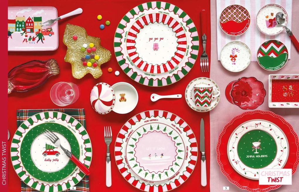 Porcelán lapostányér szett 2 db-os 27 cm díszdobozban Christmas Twist