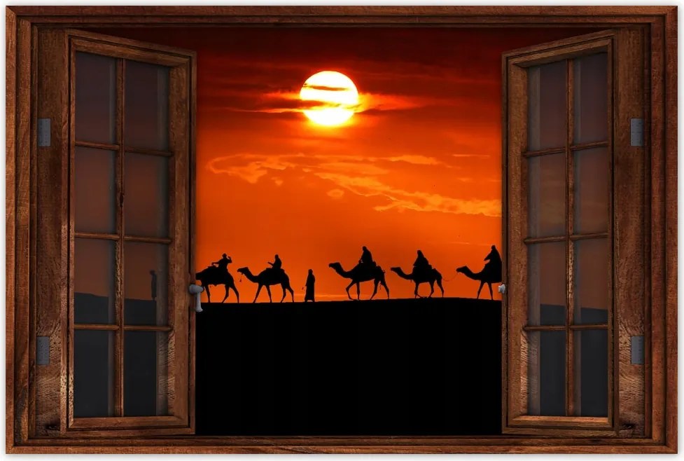 Poszterek 60x40 Karaván naplemente