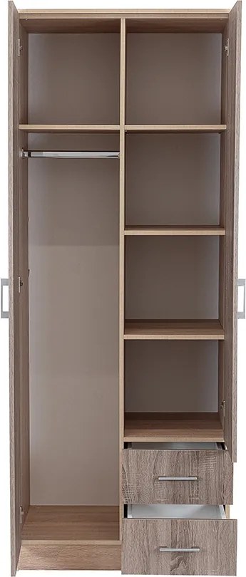 Miami gardróbszekrény 80x205 cm yorki tölgy-sonoma tölgy