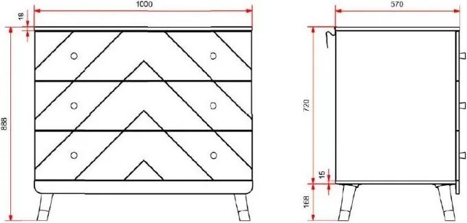 Fehér gyerek komód pelenkázó feltéttel 100x100x74 cm Billy – Vipack