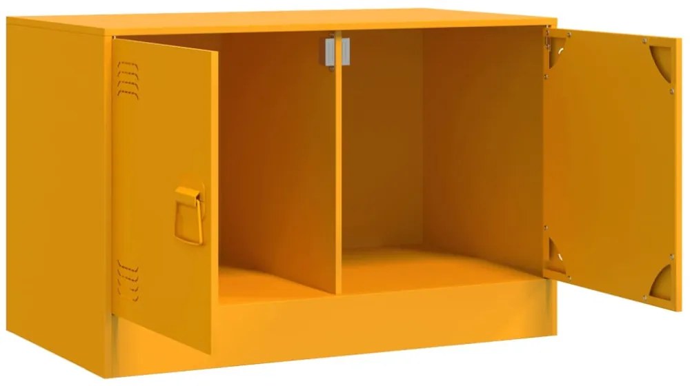 2 db mustársárga acél TV-szekrény 67 x 39 x 44 cm