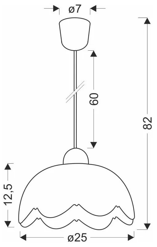 Fehér függőlámpa üveg búrával ø 25 cm Bratek – Candellux Lighting