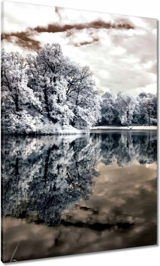 Vászonkép 70x100 Sziget a tavon