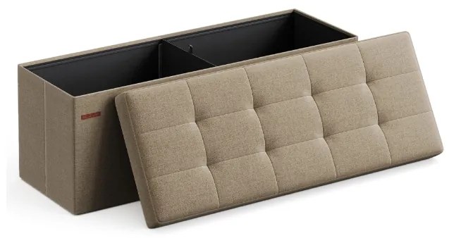 Taburette tárolóhellyel OTTOMAN 110x38 cm, világosbarna