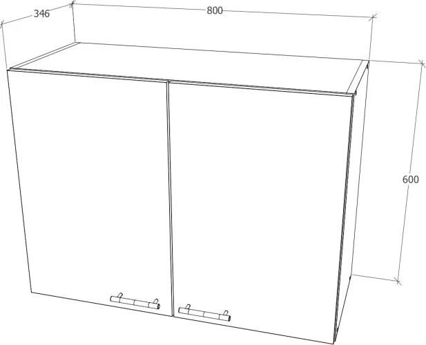 Elba Konyhai Felsőszekrény Fehér