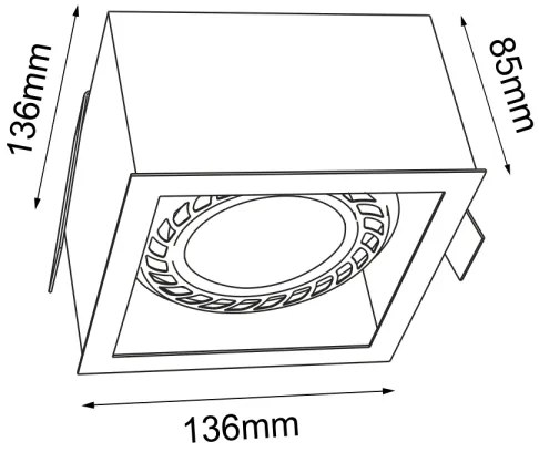Brosline 3273 - Süllyesztett mennyezeti lámpa CAGE 1xGU10/18W/230V fehér