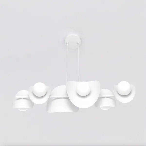 Kábelre szerelhető csillár ELEMENTI 6xG9/8W/230V fehér