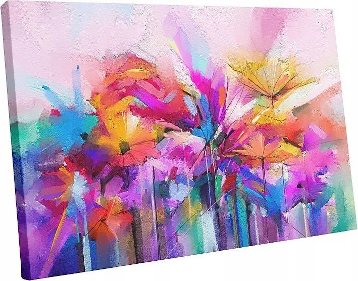 Modern Kép Virágok, Mint Festett Színek 70X50