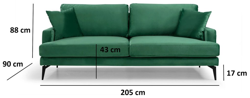 3 személyes kanapé Papira