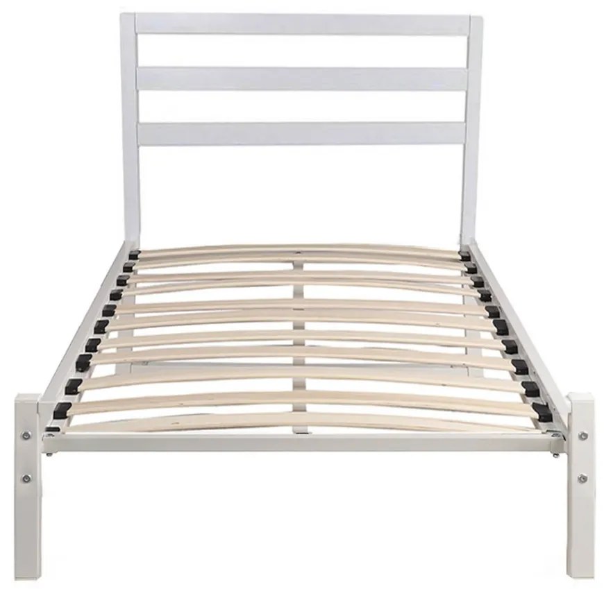 Bella fém ágykeret ajándék ágyráccsal, több méretben és színben-Fehér 90x200 cm-es-fehér