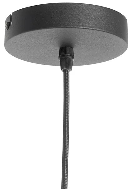 Art Deco lógólámpa fekete aranyszínű üveggel 33 cm - Pallon