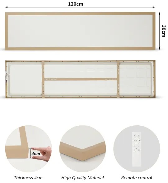 Brilagi-LED dimmelhető fürdőszobai lámpatest FRAME SMART LED/50W/230V 120x30 IP44 + távirányító