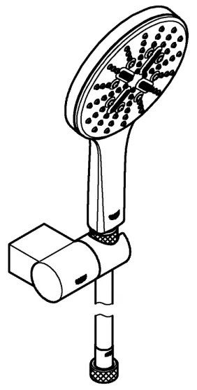 GROHE 26580000 - RAINSHOWER SMARTACTIVE 130 kézi zuhanyszett 1500 mm króm