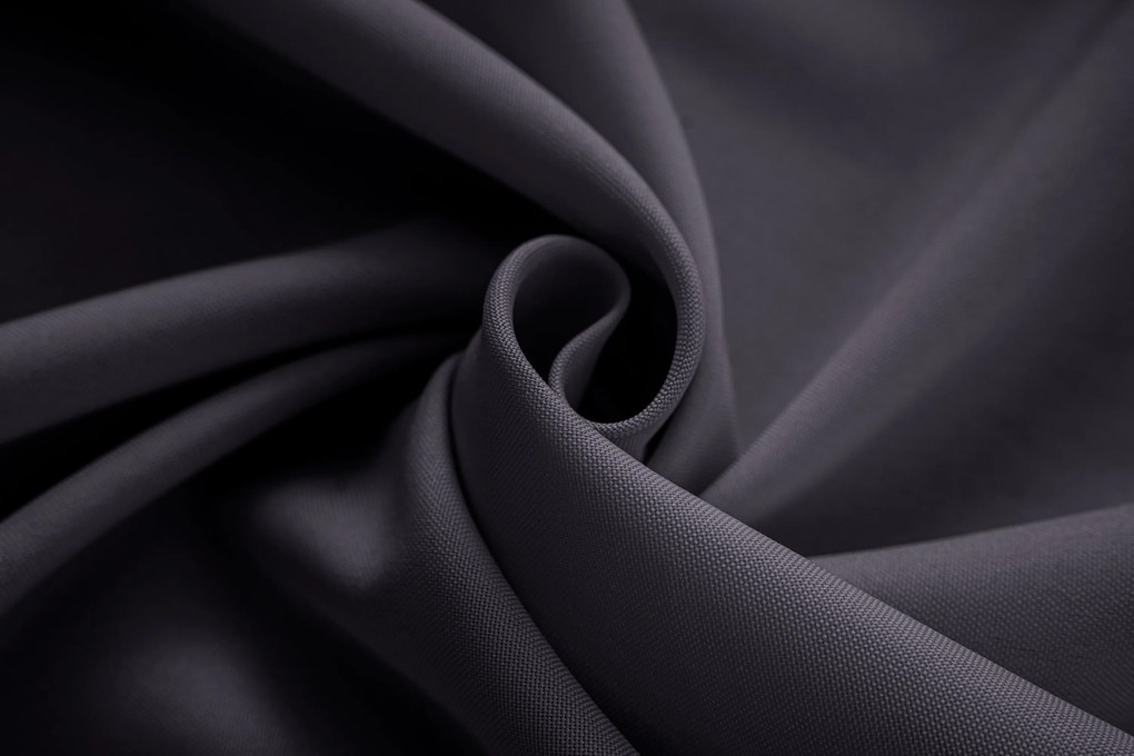 OXFORD sötétszürke függöny 140x250 cm Felfüggesztés: Fém gyűrűk