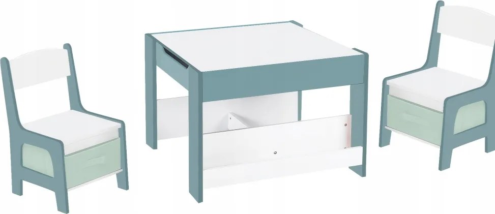 Gyerek asztal 2 szék szett 2in1 Bdmu Kids TF6900