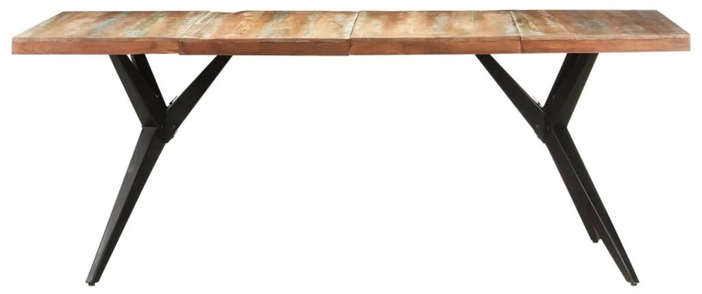 Tömör újrahasznosított fa étkezőasztal 200 x 90 x 76 cm