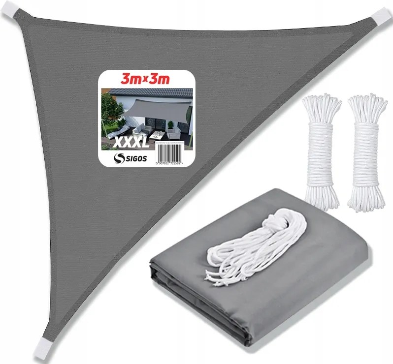 Napvitorla Vízálló Kerti Háromszög Alakú Terasz Erkély 3x3m