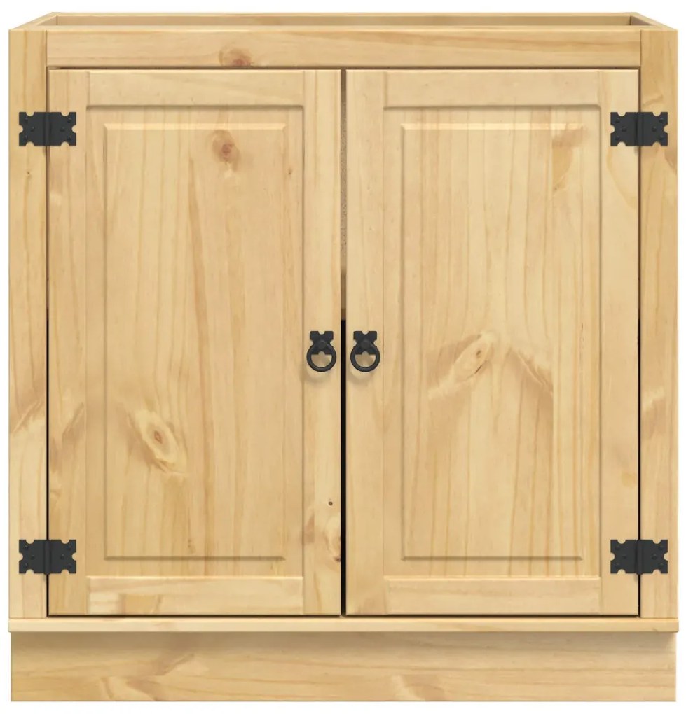 Cabinet polcokkal tárolóval Méz 80 x 46 x 81,5 cm Tömör fenyőfa