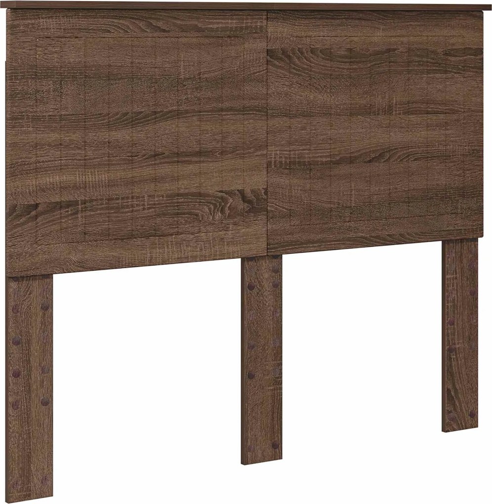 vidaXL Fejtámla fejtámlával Barna Tölgy 120 cm Faanyag