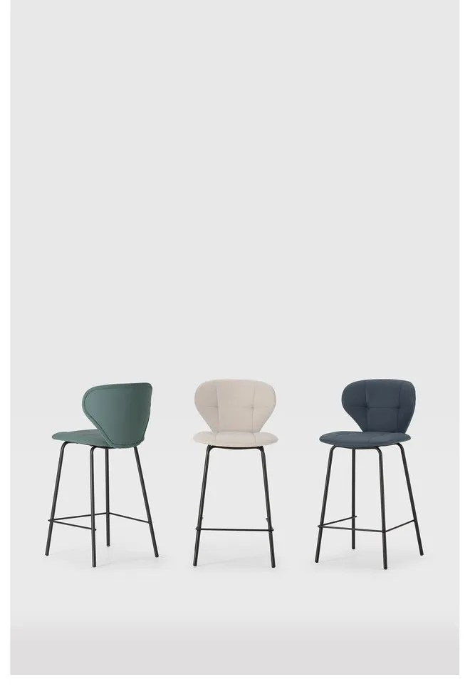 Sötétszürke bárszék szett 2 db-os (ülésmagasság 67 cm) Maura – Marckeric