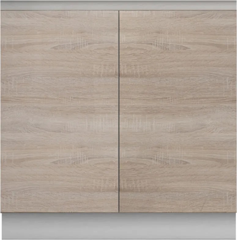 Kétajtós alsó mosogatószekrény, tölgy sonoma, LINE