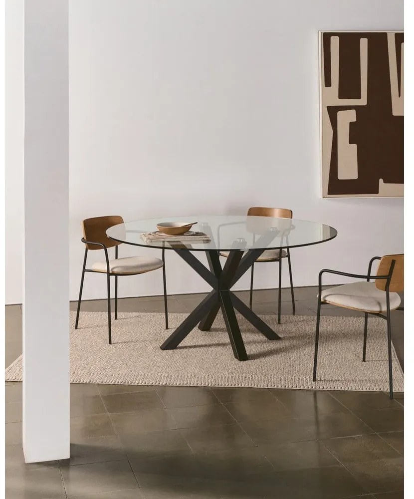 Fekete-natúr színű étkezőszék Maureen – Kave Home