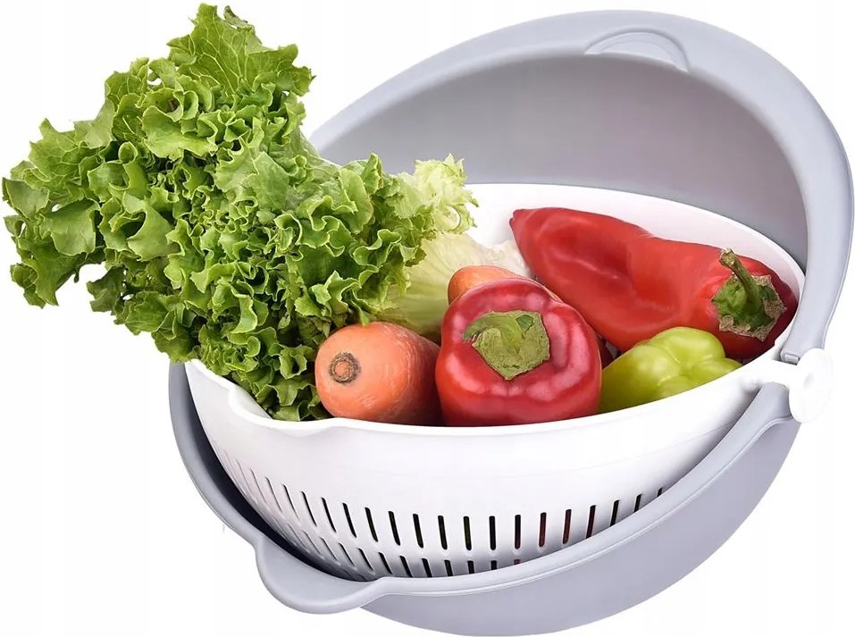 Cédrus Forgatható gyümölcssaláta tál konyhai szűrő 25 cm Nagy