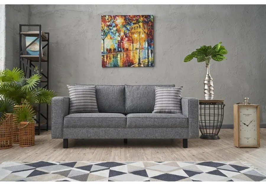 Kétszemélyes kanapé Kale Linen - Szürke