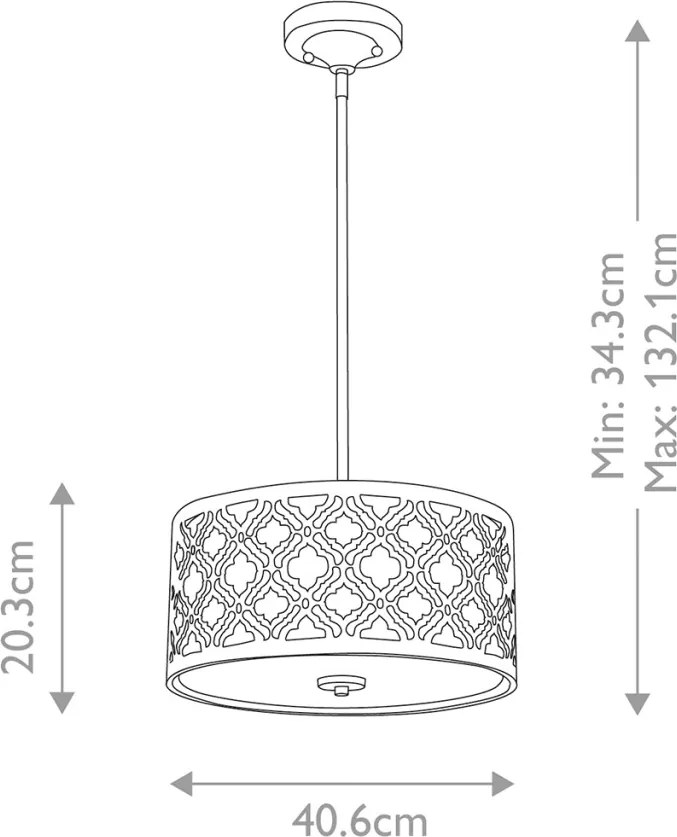 Gilded Nola Arabella GN-ARABELLA-P-M Plafonlámpa 2x75W/E27