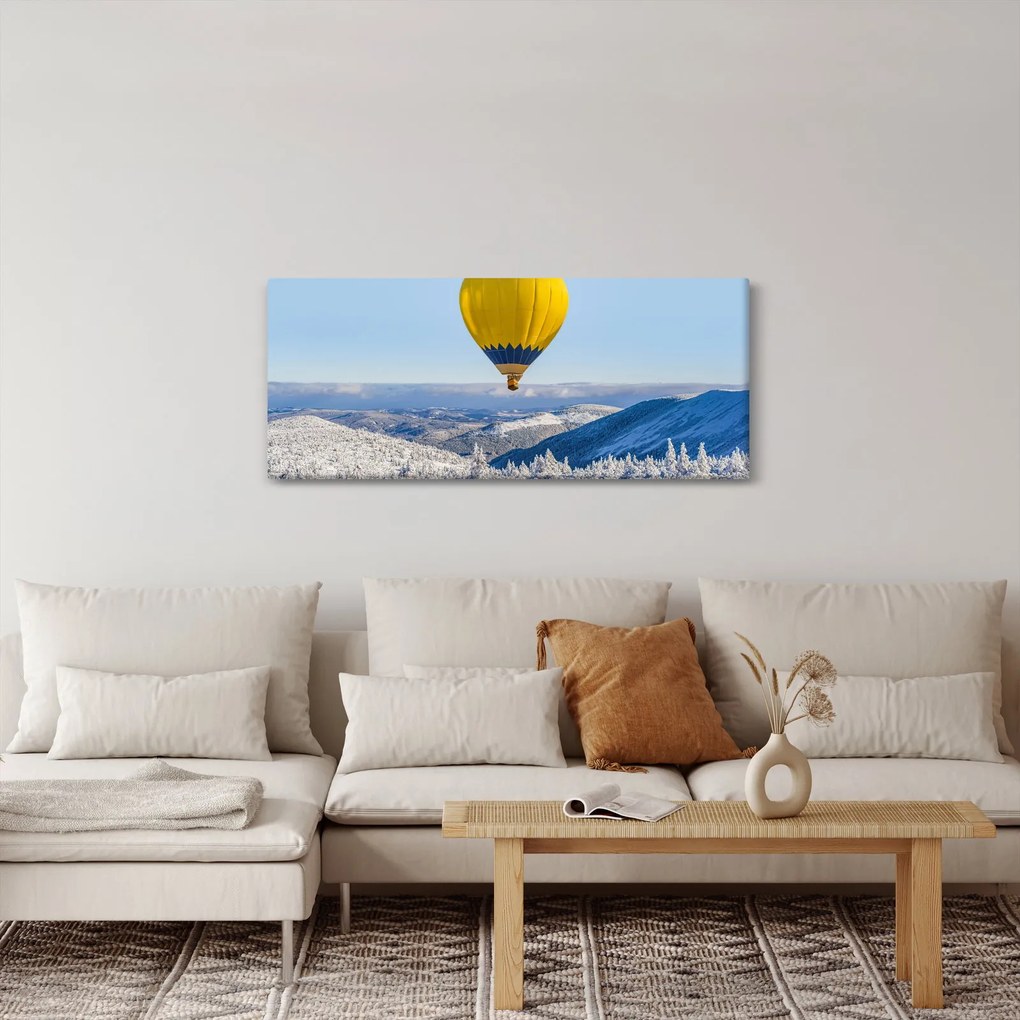 Kép - repülés a téli táj felett (120x50 cm)