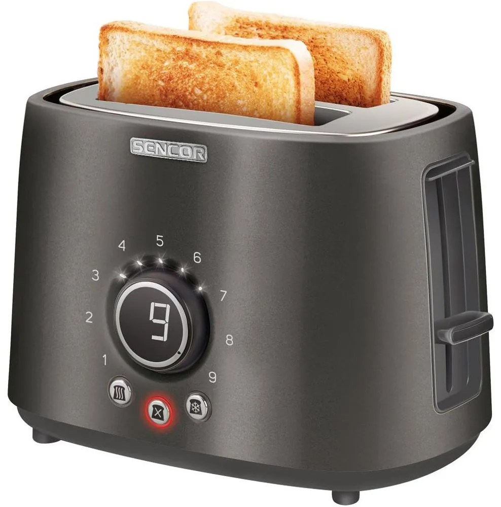 Sencor - 2 szeletes kenyérpirító 1000 W/230 V antracit
