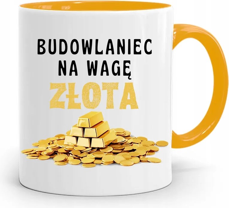 Sárga Építőipari Bögre Barkácsoló Ajándék fényképes nyomtatással