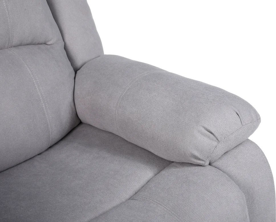 Pihentető fekvőszék, világos szürke szövet, ASKOY NEW