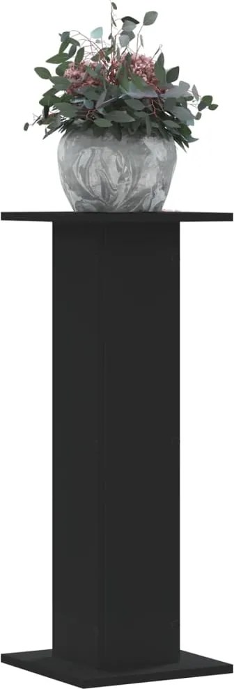vidaXL 2 db fekete szerelt fa növénytartó állvány 30 x 30 x 80 cm