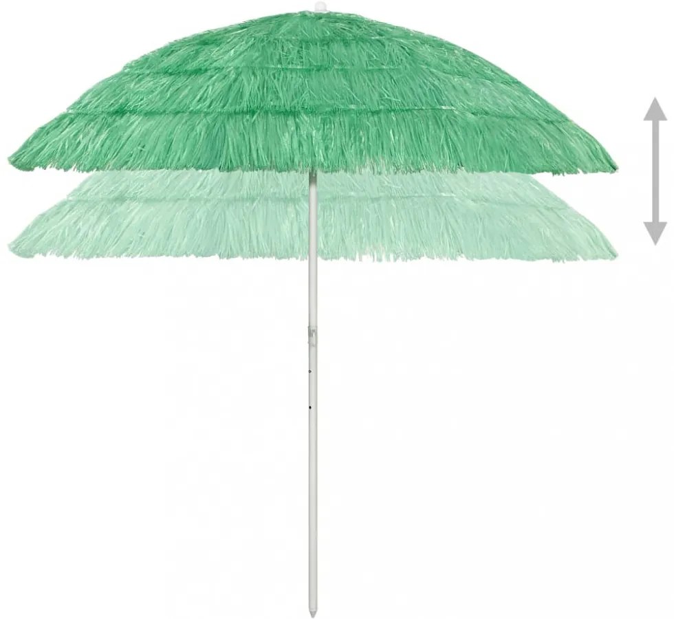 zöld hawaii stílusú strandnapernyő 240 cm