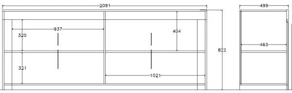 FINERA fehér komód