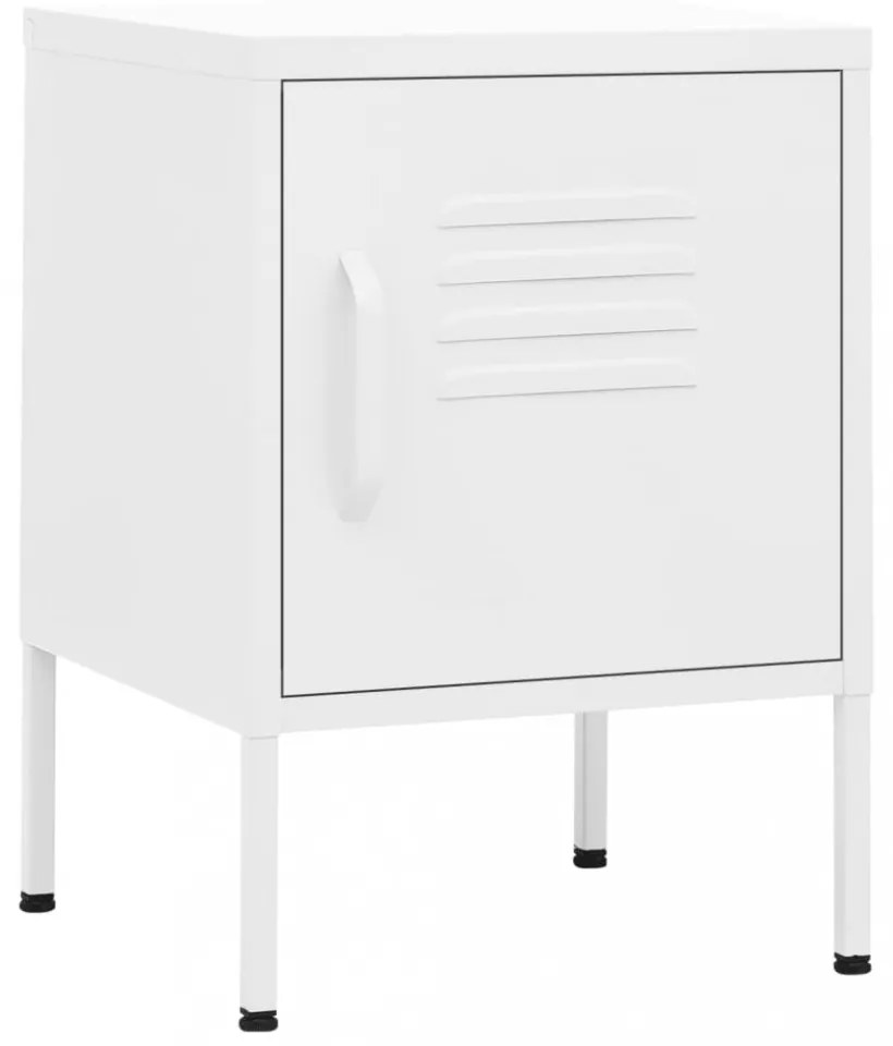 fehér acél éjjeliszekrény 35 x 35 x 51 cm