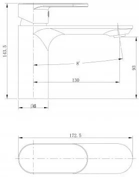 Cersanit Crea, mosdó csaptelep, fekete, S951-331