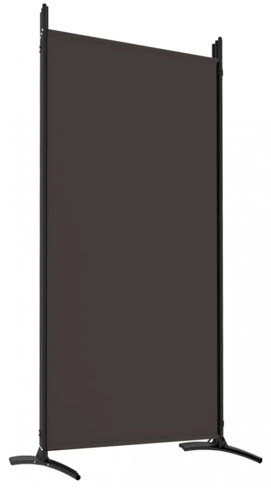 6 paneles barna szövet paraván 520x180 cm