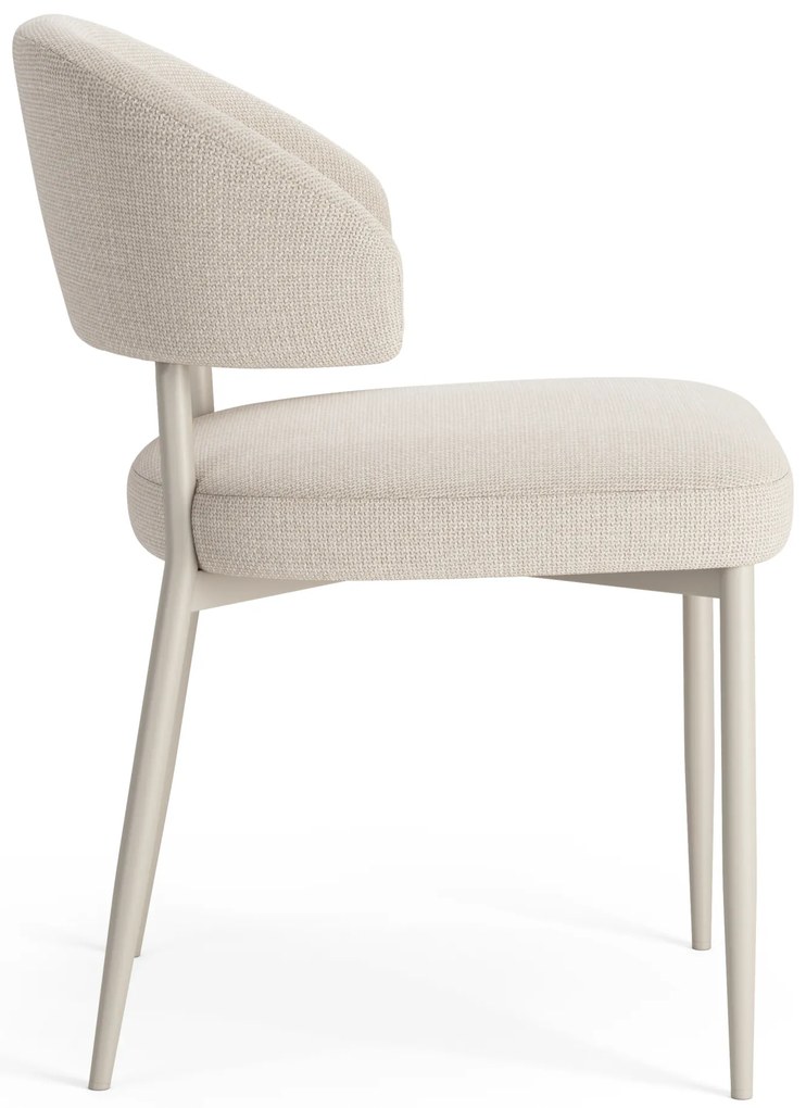 MAZZONI EXPORT IRIS Bézs (Basel 24 szövet)/szürke-bézs váz (cashmere) - MODERN KÁRPITOZOTT SZÉK BOHO STÍLUSÚ NAPPALIBA/ÉTKEZŐBE
