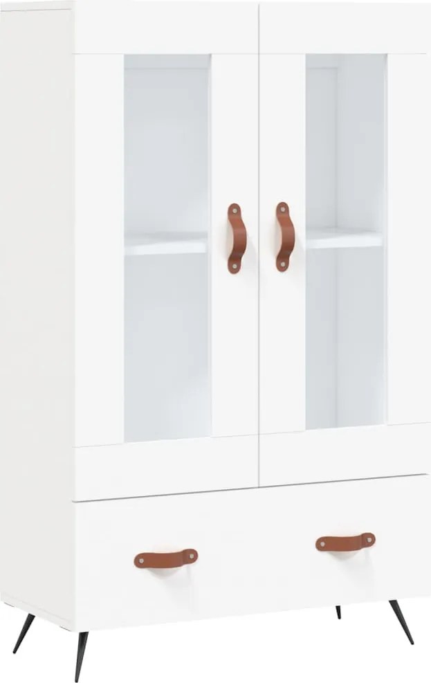 vidaXL fehér szerelt fa magasszekrény 69,5 x 31 x 115 cm