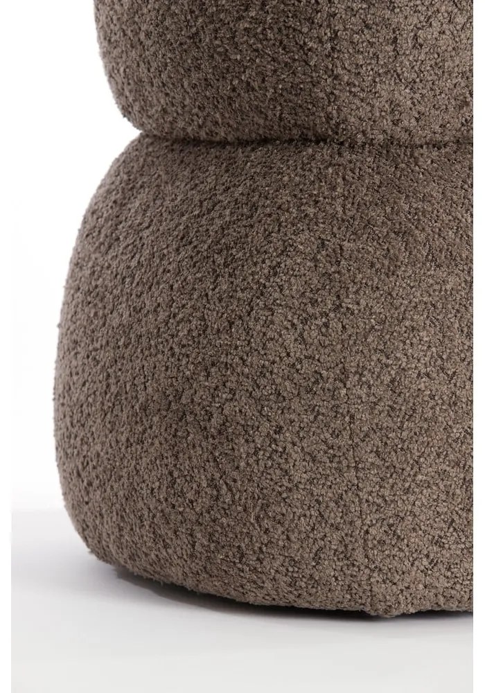 Barna buklé puff Leyla – Light & Living