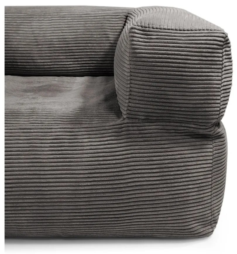 Barna kordbársony babzsákfotel MooG – SLOWDOWN